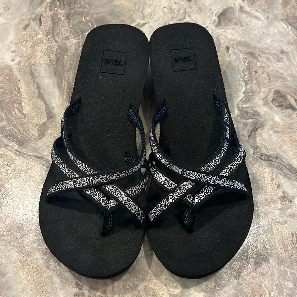 Black Teva sandals